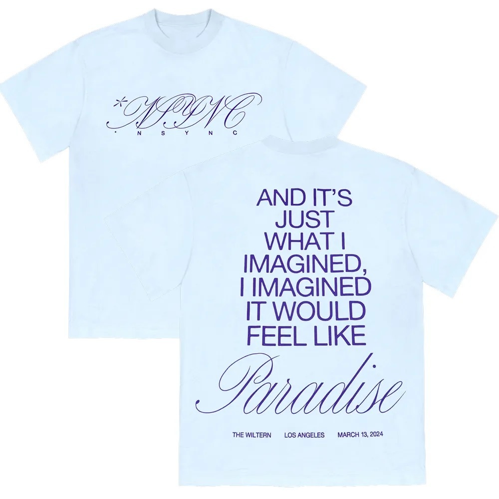Baby Blue NSYNC Paradise Shirt - Justin Timberlake